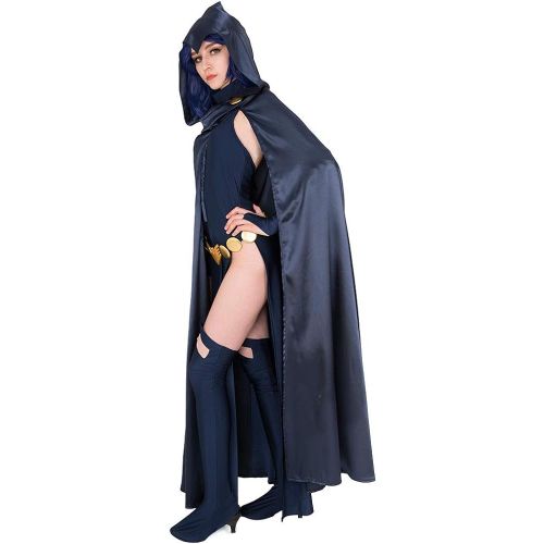  할로윈 용품miccostumes Womens Rachel Cosplay Costume Dress with Hooded Cloak Halloween