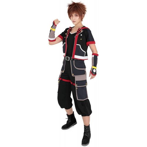  할로윈 용품miccostumes Mens Sora Cosplay Costume Halloween Outfit Jacket Pants Belt