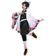 miccostumes Womens Kochou Shinobu Kimono Cosplay Costume Outfit