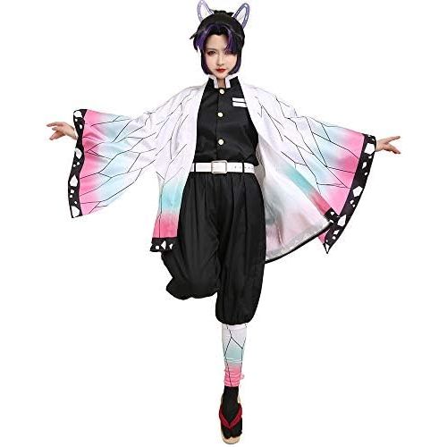  할로윈 용품miccostumes Womens Kochou Shinobu Kimono Cosplay Costume Outfit