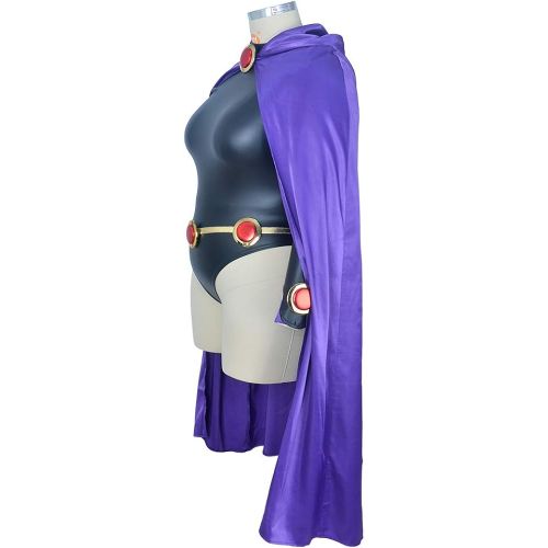  할로윈 용품miccostumes Womens Rachel Purple Cloak Black Jumpsuit Cosplay Costume