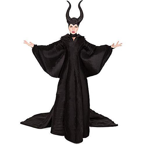  할로윈 용품miccostumes Womens Evil Queen Halloween Costume Black Gown Dolman Dress with Horned Headpiece