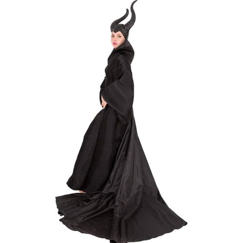  할로윈 용품miccostumes Womens Evil Queen Halloween Costume Black Gown Dolman Dress with Horned Headpiece