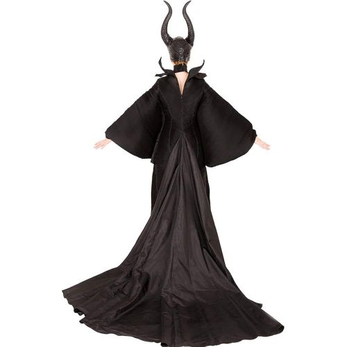  할로윈 용품miccostumes Womens Evil Queen Halloween Costume Black Gown Dolman Dress with Horned Headpiece