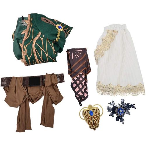  할로윈 용품miccostumes Womens Triss Merigold Alternative Look DLC Outfit Cosplay Costume Dress Robe