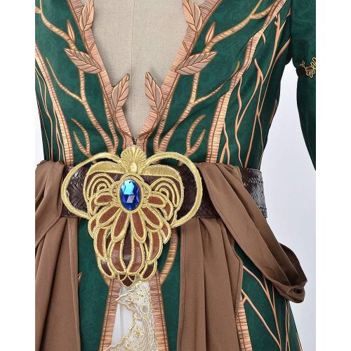  할로윈 용품miccostumes Womens Triss Merigold Alternative Look DLC Outfit Cosplay Costume Dress Robe