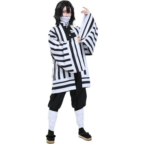  할로윈 용품miccostumes Mens Obanai Iguro Cosplay Costume Kimono Uniform Outfit