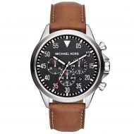 Michael Kors Men ft s MK8333 ft Gage ft Luggage Leather Chronograph Watch - brown by Michael Kors
