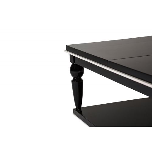  Michael Amini 9025601-805 Sky Tower Cocktail Table, Black Ice