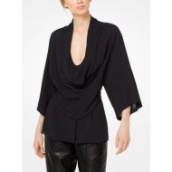 Michael Kors Collection Silk-Georgette Cowl-Neck Blouse