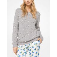 Michael Kors Collection Pearl Embroidered Cashmere Sweatshirt