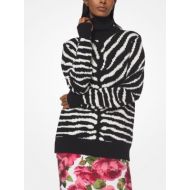 Michael Kors Collection Zebra Cashmere Intarsia Turtleneck