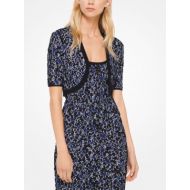 Michael Kors Collection Floral Stretch-Viscose Jacquard Shrug