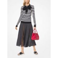 Michael Kors Collection Polka Dot Silk-Georgette and Lace Skirt