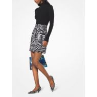 Michael Kors Collection Zebra Wool Jacquard Skirt