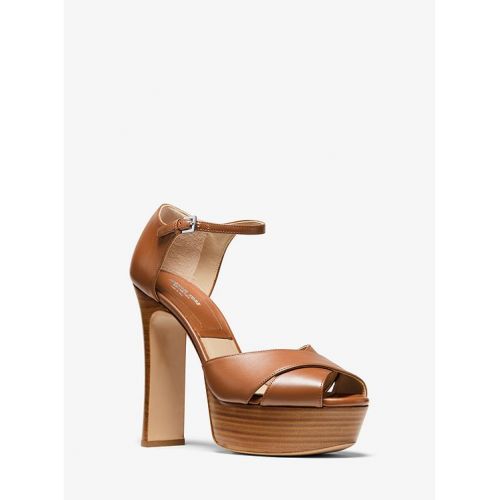 마이클 코어스 Michael Kors Collection Huxley Leather Platform Sandal