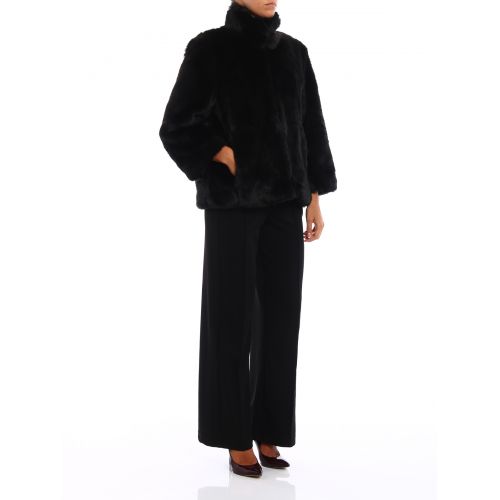 마이클 코어스 Michael Kors Faux fur A-line short coat