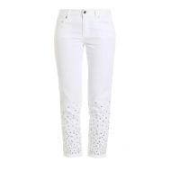 Michael Kors Patches and crystals detailed jeans