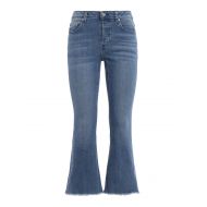 Michael Kors Denim crop flared jeans