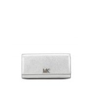 Michael Kors Mott silver leather envelope clutch