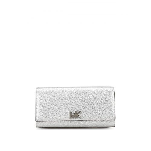 마이클 코어스 Michael Kors Mott silver leather envelope clutch