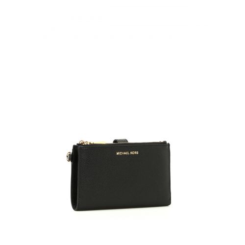 마이클 코어스 Michael Kors Adele black double zip wallet