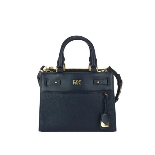 마이클 코어스 Michael Kors Mott navy blue leather mini bag