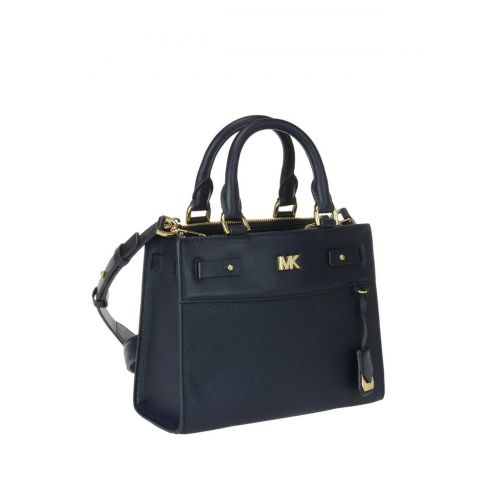 마이클 코어스 Michael Kors Mott navy blue leather mini bag