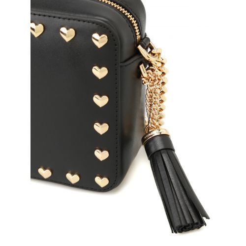 마이클 코어스 Michael Kors Ginny black camera bag with hearts