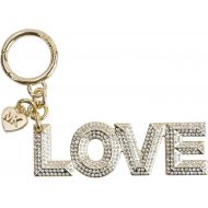 Michael Michael Kors Michael Kors Gold Tone Pave Crystal Pyramid Stud Love Keychain Bag Charm