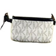 Michael Kors MK Leather Fanny Pack, Vanilla/Navy,Size Medium