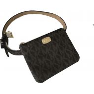 Michael Kors MK Signature Belt Wallet Fanny Pack Travel Leather Small