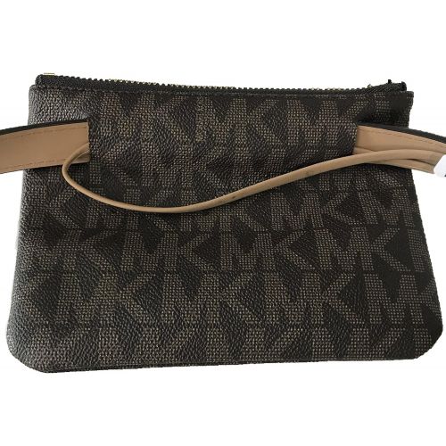 마이클 코어스 Michael Kors MK Signature Belt Wallet Fanny Pack Travel Leather Small