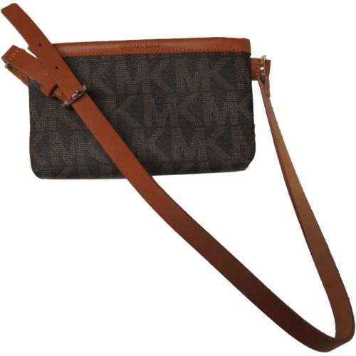 마이클 코어스 Michael Kors MK Signature Belt Wallet Fanny Pack,Travel Leather Large