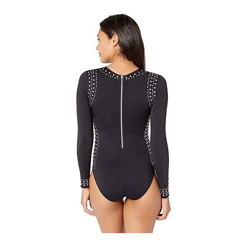 마이클 코어스 Michael Michael Kors Glam Deco Rashguard Surf Suit Black 6