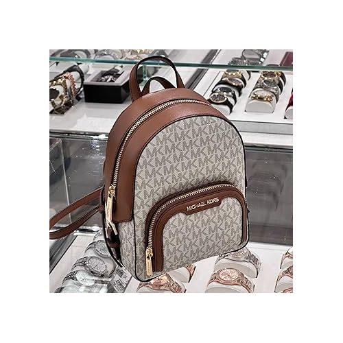 마이클 코어스 Michael Kors Jaycee XS Mini Convertible Backpack MK Signature Crossbody (Vanilla)