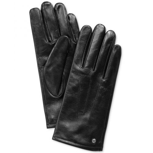 마이클 코어스 Michael Kors Mens Mens 3 Points Tech Deerskin Leather Gloves Black X-large