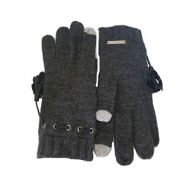 Michael Kors Tech Friendly Leather Tassel Gloves, One Size