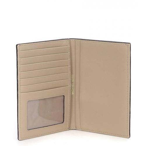 마이클 코어스 Michael Kors Quilted Metallic Passport Wallet, Champagne