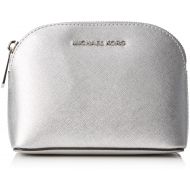 Michael Kors Cindy Small Travel Pouch Leather Silver