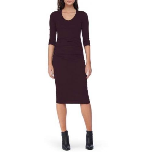  Michael Stars Ruched Midi Dress