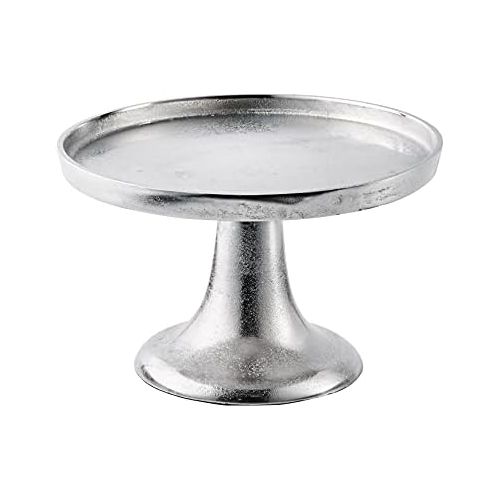  Besuchen Sie den MichaelNoll-Store MichaelNoll Dekoteller Schale Servierplatte Aluminium Silber M 26,5 cm