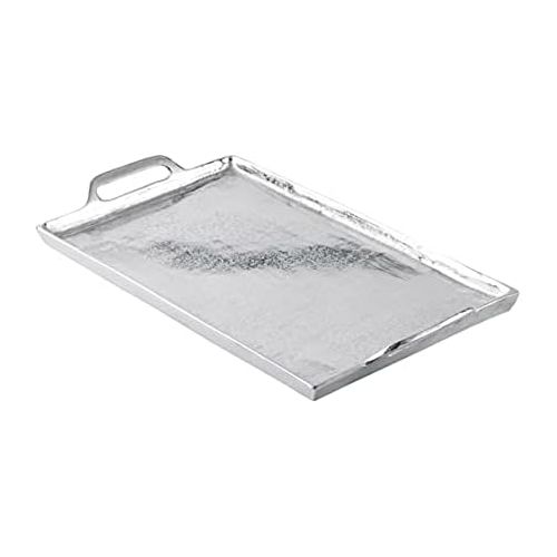  Michael Noll Tray Serving Tray Aluminium Silver Luxury L 53 cm