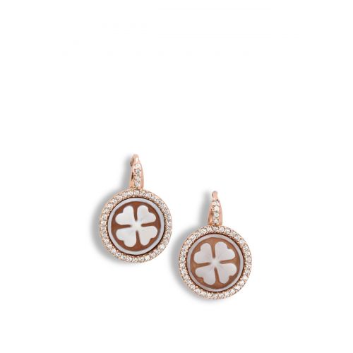  Michelangelo Cloverleaf cameo earrings