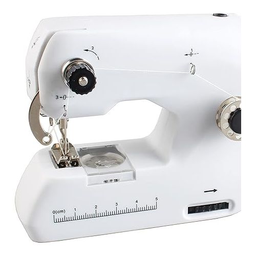  SewSimple Portable Handheld Sewing Machine with Two-Thread lockstitch, 9.4-inches by 2.3-inches by 3.9-inches, White