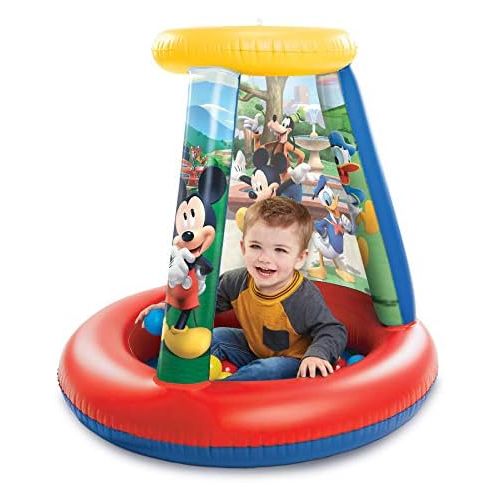  [아마존베스트]Mickey Mouse 94782 Ball Pit, 1 Inflatable + 15 Soft-Flex Balls