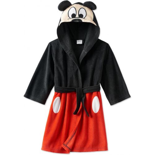  Mickey Mouse Toddler Boys Hooded Robe, Bathrobe/Terry