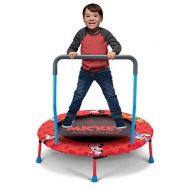 Mickey Mouse WEEE DO Mickey and Friends Mini Trampoline with Removeable Handlebar, 3ft. 55 lbs Max