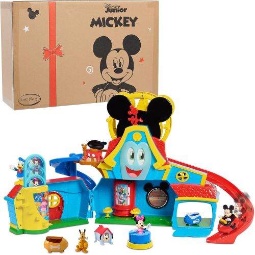  Mickey Mouse Disney Junior Funny The Funhouse 13 Piece Lights and Sounds Playset, Includes, Donald Duck and Bonus Pluto Figure, Amazon Exclusive, by Just Play
