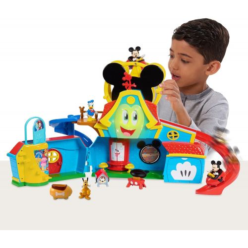  Mickey Mouse Disney Junior Funny The Funhouse 13 Piece Lights and Sounds Playset, Includes, Donald Duck and Bonus Pluto Figure, Amazon Exclusive, by Just Play
